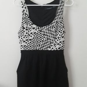 Cynthia Rowley Black and White Patterned Dress